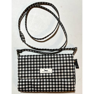 Scout Black and White Check Crossbody‎ Wallet Purse